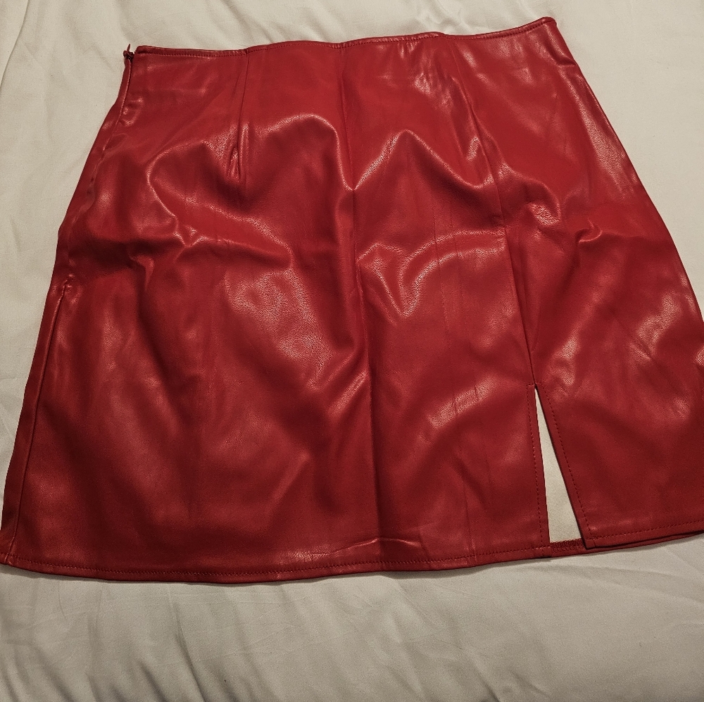 SHEIN Vibrant Red Mini Skirt